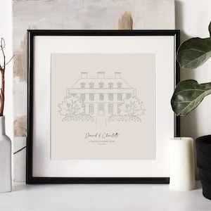 Hand Drawn Bespoke House Sketch, New Home Gift, Anniversary Gift, Housewarming Present, Christmas Gift, Gift Ideas, Realtor Gift, Custom Art image 5