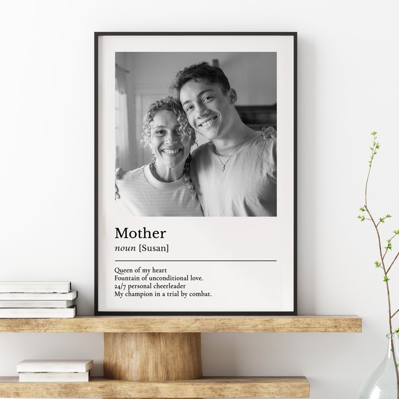 Custom Mother Gift, Personalised Mum Print, Mom Photo Poster, Mother's Day Gift from Kids, Definition Quote Wall Art, Presents for Mum image 8