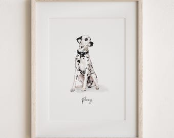 Custom Watercolor Pet Portrait, Pet Portrait from Photo, Dog Portrait, Cat Portrait, Pet Painting, Pet Gift, Pet Lover Gift, Girlfriend Gift