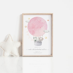 Impresión de detalles de nacimiento con mapa de estrellas personalizado para recién nacidos, regalo para bebés, nuevos padres, mamá, papá, recuerdo, cumpleaños, embarazo, impresión digital, estrellas de cumpleaños