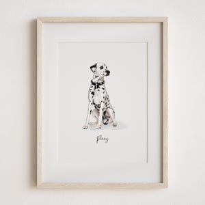 Custom Pet Portrait, Personalised Dog Illustration, Dog Cat Wall Art, Hand Drawn Pet, Pet Memorial Ideas, Digital, Pet Christmas Gift, HD1