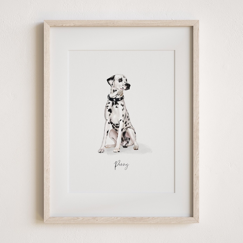 Custom Pet Portrait, Personalised Dog Illustration, Dog Cat Wall Art, Hand Drawn Pet, Pet Memorial Ideas, Digital, Pet Christmas Gift, HD1 image 1