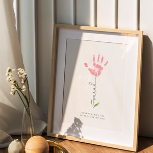 Mothers Day Handprint Print, Personalised Mum Gift, DIY Mum's Birthday, Nanny Craft Gift, Baby Keepsake Hand Print, Kids Gift for Mommy image 10