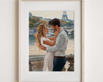 Couples Portrait from Photo, Valentines Day Gift, Gift for Her, Couple Proposal Drawing, Boyfriend Gift, Girlfriend Gift, Anniversary Gift