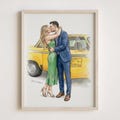 Custom Hand-Drawn Watercolor Portrait, Gift for Her, Couple Proposal Drawing, Boyfriend Gift, Girlfriend Birthday Gift, Valentines Day product logo