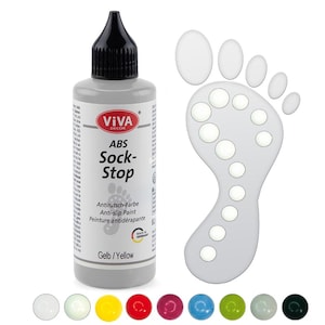 Viva Decor ABS Sock-Stop 82 ml - Stopper Farbe für Socken Antirutsch Stoppersocken selber machen DIY Kinder Mädchen Jungen Baby 1L= 72,56