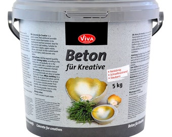 Beton für Kreative Gieß-Beton 5,0 kg Eimer Bastel-Beton Premium Qualität Beton zum Basteln 1KG= 4,99