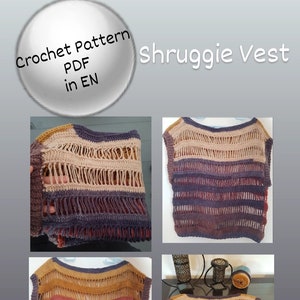 Shruggie Vest (crochet pattern), vest crochet pattern, shruggie, cardigan, crop top crochet pattern