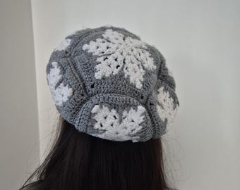 Snowflake Beret Crochet Pattern: French Style Hat (PDF Pattern)