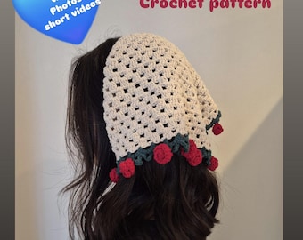 Flower Headband Crochet Pattern: Summer Bandana (PDF Pattern)