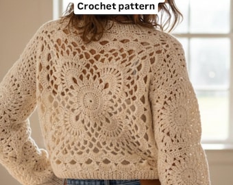 Ethnic Mandala Granny Square Crochet Pattern: Turkish Boho Style (only Square tutorial)