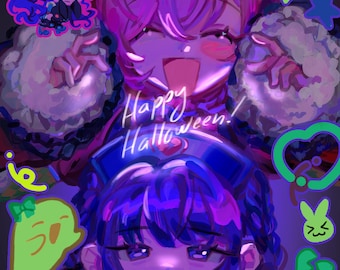 halloween mafuemu 11x17" poster