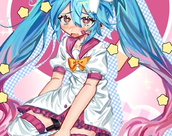 m@gical cure love <3 shot miku 11x17" poster