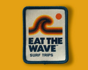 Surf Trips, sew on patch, surf patch, surfing, skate, skateboard, woven, adventure, patch, retro, surf trip, van, gift, surf