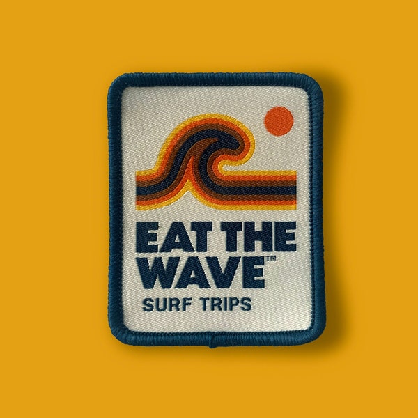 Surf Trips, Aufnäher Surfen, Surfen, Surfen, Skaten, Skateboard, gewebt, Abenteuer, Patch, Retro, Surftrip, Van, Geschenk, surfen