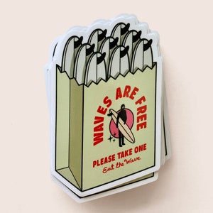 Please take one, surfer, surf, beach, surfing, skate, skateboard, adventure, retro, surf trip, surfboard, ocean, surfer, gift, surf sticker