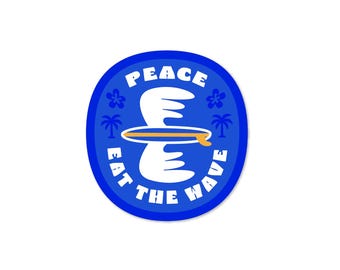 Pegatina "Come la Ola": Surf, Skate, Playa - Hecho en el Reino Unido