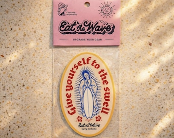 Pegatina de vinilo Surf Mantra, de inspiración vintage