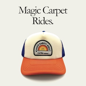 Magic Carpet Rides, Trucker cap, baseball cap, surf cap, beach cap, vintage, surf, surfer, retro