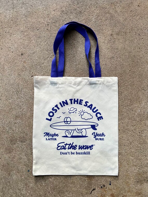 Surf Style Tote Bag, Beach Bag, Shopper, Canvas Bag, Fair