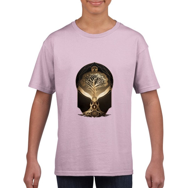 Lassen Sie Ihr Kind mit unserem spirituellen T-Shirt - "Baum des Lebens Design strahlen"