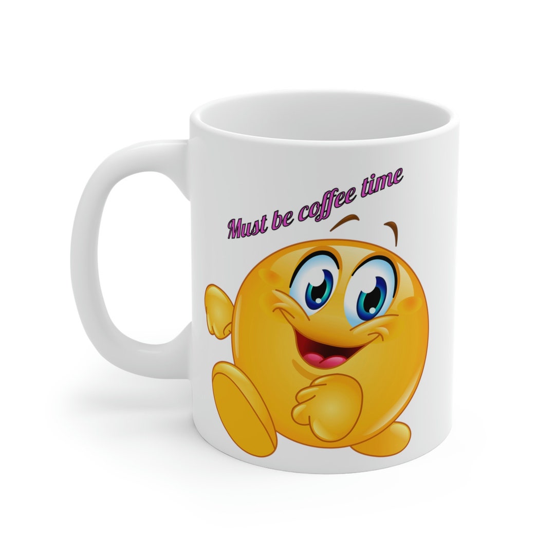 Must Be Coffee Time Coffee Mug Exercise Emoji Coffee Mug Etsy