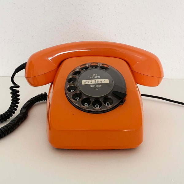 Vintage Telefon Orange 70er Jahre