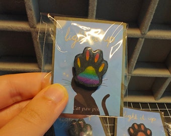Kattenpoot trots pin handgemaakt plastic schattig kawai schattig