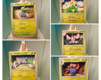 Pokemon 3D-kaarten, foamkunst met standaard als cadeaucommissie