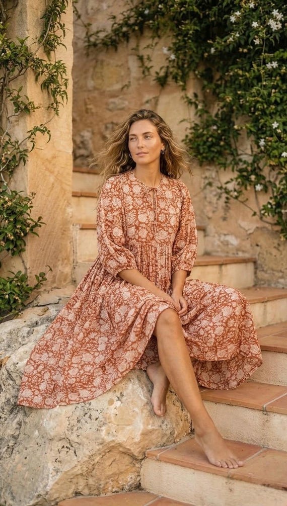 cotton racerback tank dresses Marbella Maxi Dress 4384SMCB SIZE:FR42 (XL) Say What You Feel Pregnancy Friendly