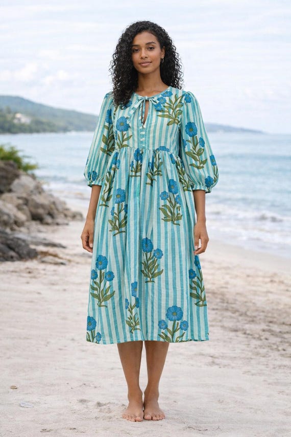 white christmas dresses Blowsy Summer Midi Dress - Blowsy Summer Midi Dress