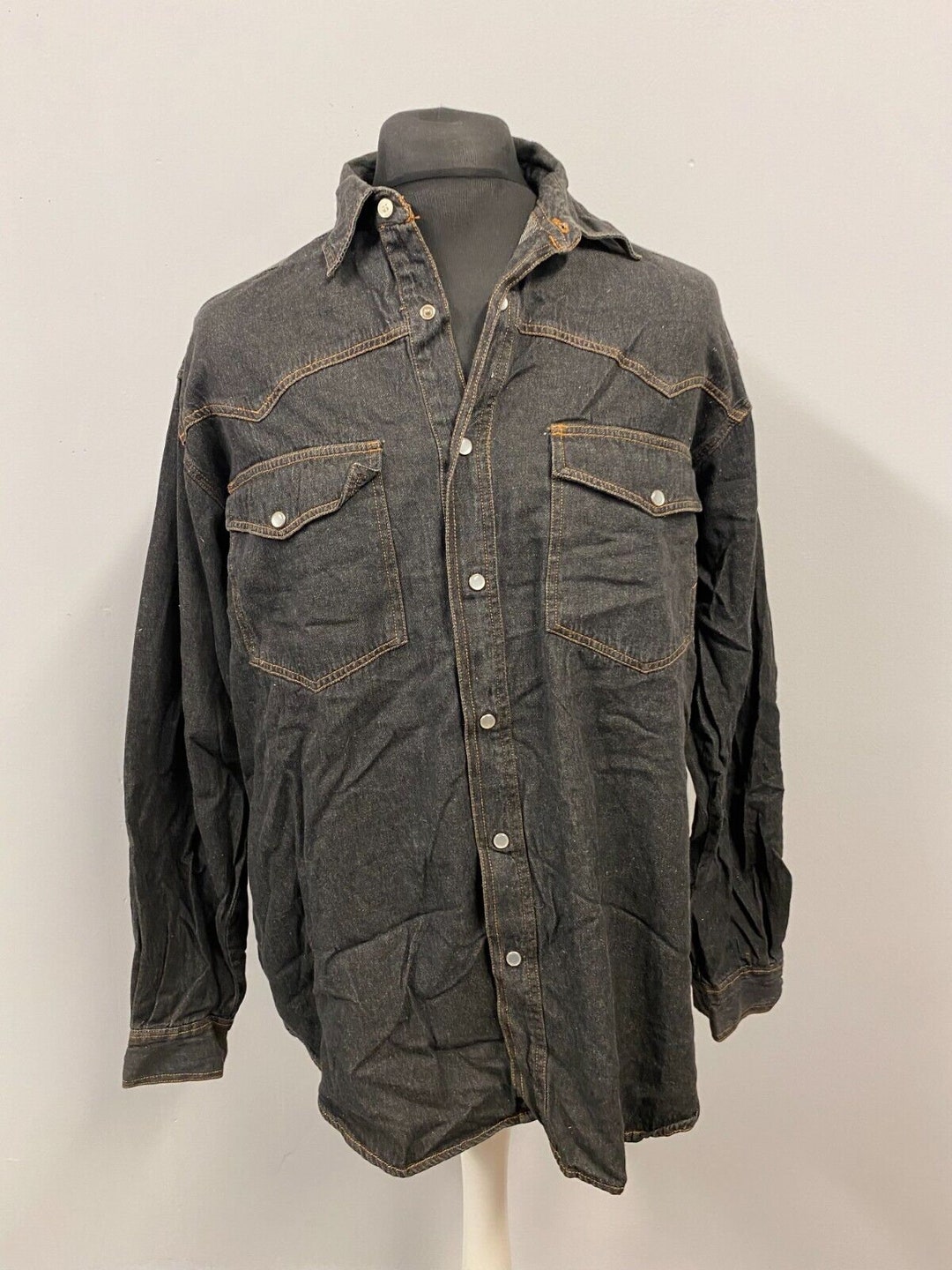 True Vintage Men's Jeans Shirt Size L Shirt Casual Shirt Etsy