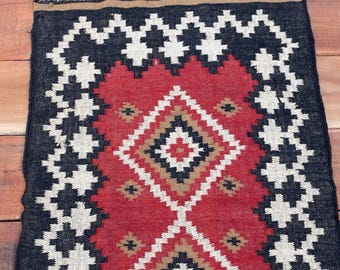 Handwoven Wool Jute Kilim Rug, Wool Jute Rug, Kilim Jute Rug, Flatweave Rug, Bohemian Rug, Indian Dhurrie Rug, Navajo Kilim Rug, Custom Rugs