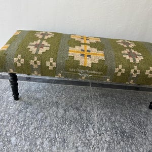 Upholstered Bench, Turkish Vintage Rug Bench, Kilim Bench, Home Decor Bench, Handmade Furniture Entryway Bench, Ottoman Bench, Piano Bench