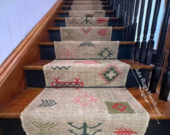 Stair Runner Kilim Rug, Self Fit Stair Kilim Runner Geometric Stair Rug, Handmade Hallway Runner, Hallway/Stair/Kitchen Runner, Boho Decor,