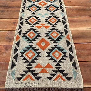 Traditional Indian Kilim Dhurrie Rug, Wool And Jute Runner Rug, Handmade Kilim Runner, Boho Home Decor Vintage Turkish Hallway Stair Runner,