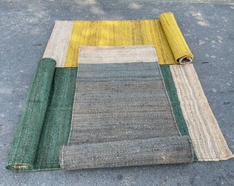 2 x 10 Fuß natürlicher Juteläufer, Treppenläufer, Hanf Juteläufer, Benutzerdefinierte Größe Juteläufer, Juteläufer, Wohnzimmerteppich.
