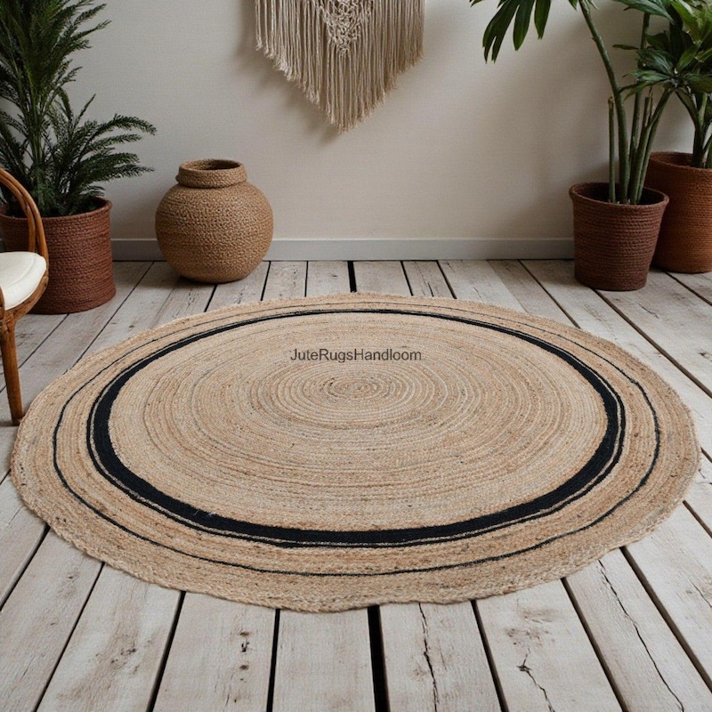 Yute Round Rug Round Jute Rug - Etsy