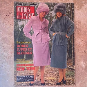 Modes de Paris - "pour vous Madame" originale del gennaio 1980 Rivista francese retrò di moda e lifestyle: sezione stile Boss, cucina, artigianato