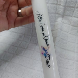 Baptism pdf-download - candle tattoo candle sticker candle foil water slide film template diy candles decorate gift souvenir // DIN A5