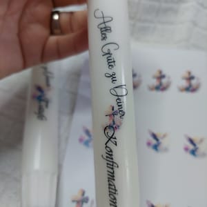 Confirmation pdf download template - candle tattoo candle sticker candle foil water slide film diy gift souvenir decoration // - DIN A5