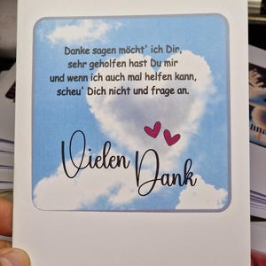 Grußkarte "Danke sagen möcht' ich Dir..." Klappkarte DIN A6 mit Briefumschlag