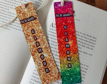 Bookmark * glitter * glamor * gift * customizable * Frickelkram
