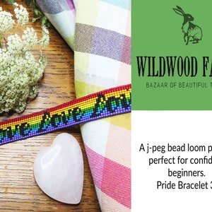 Love Wins Patrón de pulsera de telar de cuentas de arcoíris para principiantes seguros