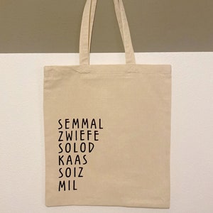 Bavarian Food | printed jute bag | Gift fabric bag | Cloth bag