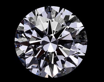 May include: A round, brilliant-cut diamond against a black background. The diamond's facets reflect light, creating a sparkling effect. The gemstone is a clear, colorless, and highly polished. The image is a close-up, showcasing the diamond's intricate details.