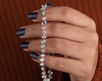 7.00 TCW Lab Grown Diamond Tennis Bracelet: 14K White Gold or Platinum