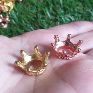 Crown Holder for Mini Crystal Sphere in Brass, Gemstone, crystal, crystal, support, sphere, holder, crown