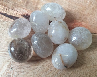 Rutilated Quartz tumbled stone, 19 to 21g, gemstone, crystal, crystal, natural stone, healing stone, tumbled stone, rutilated quartz