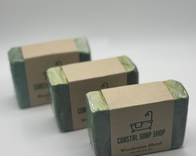 Woodsman Blend Soap: Lemon, Mint, and Tonka Bean Scent
